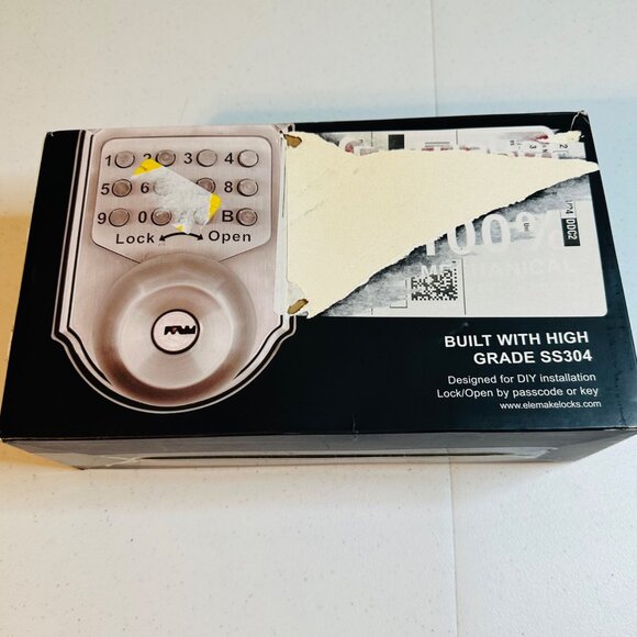 Mechanical Keyless Deadbolt Door Lock Open with Passcode or Key High Security - Picture 5 of 9